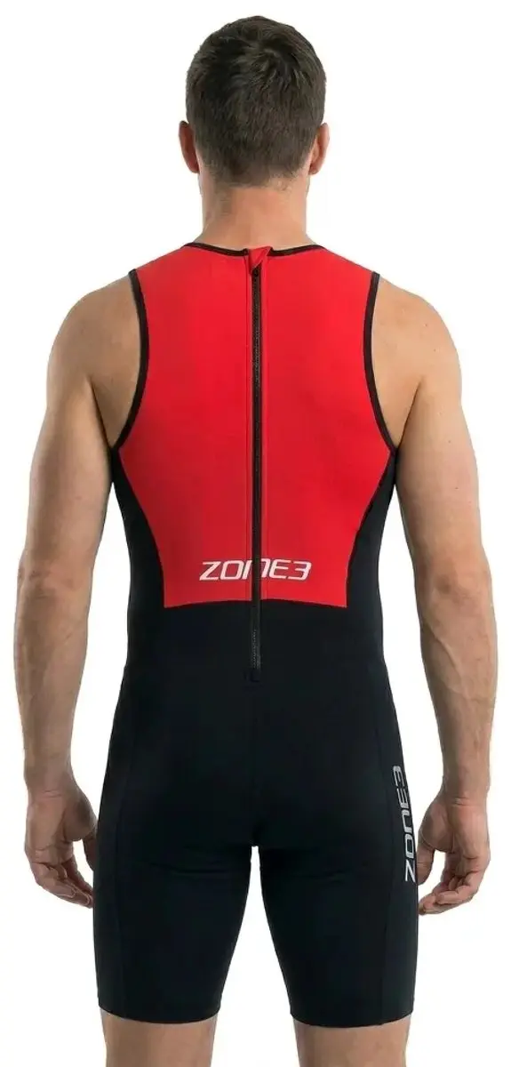 Zone3 Streamline Mouwloos Triatlonpak - Man L - Zwart/Rood - afbeelding 2 van 4