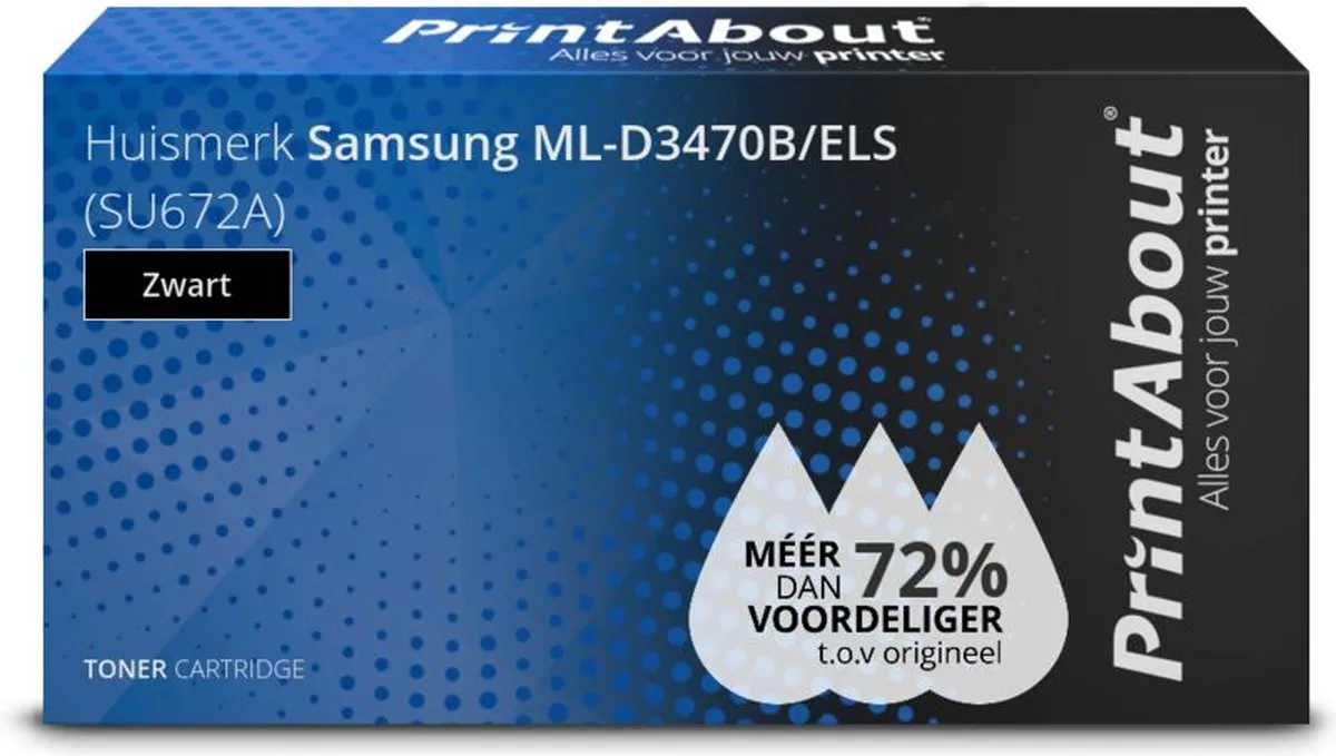 PrintAbout ML-D3470B/ELS-PA Tonercartridge Zwart - 11.000 pagina's