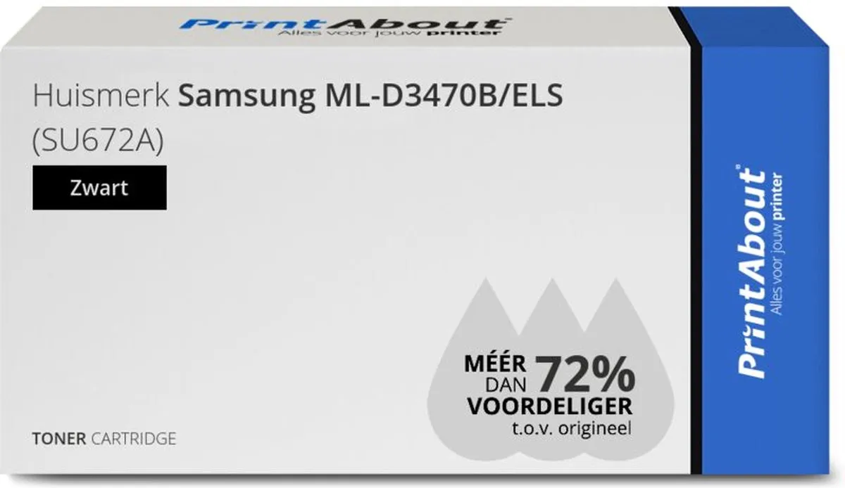 PrintAbout ML-D3470B/ELS-PA Tonercartridge Zwart