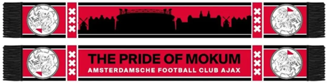 Ajax Amsterdam sjaal rood zwart Sky Pride of Mokum