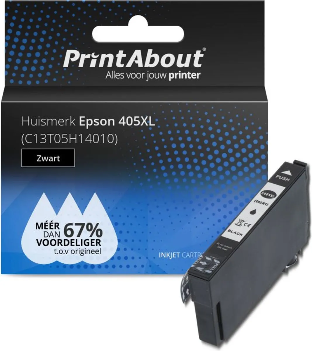 PrintAbout Inktcartridge C13T05H14010 Zwart