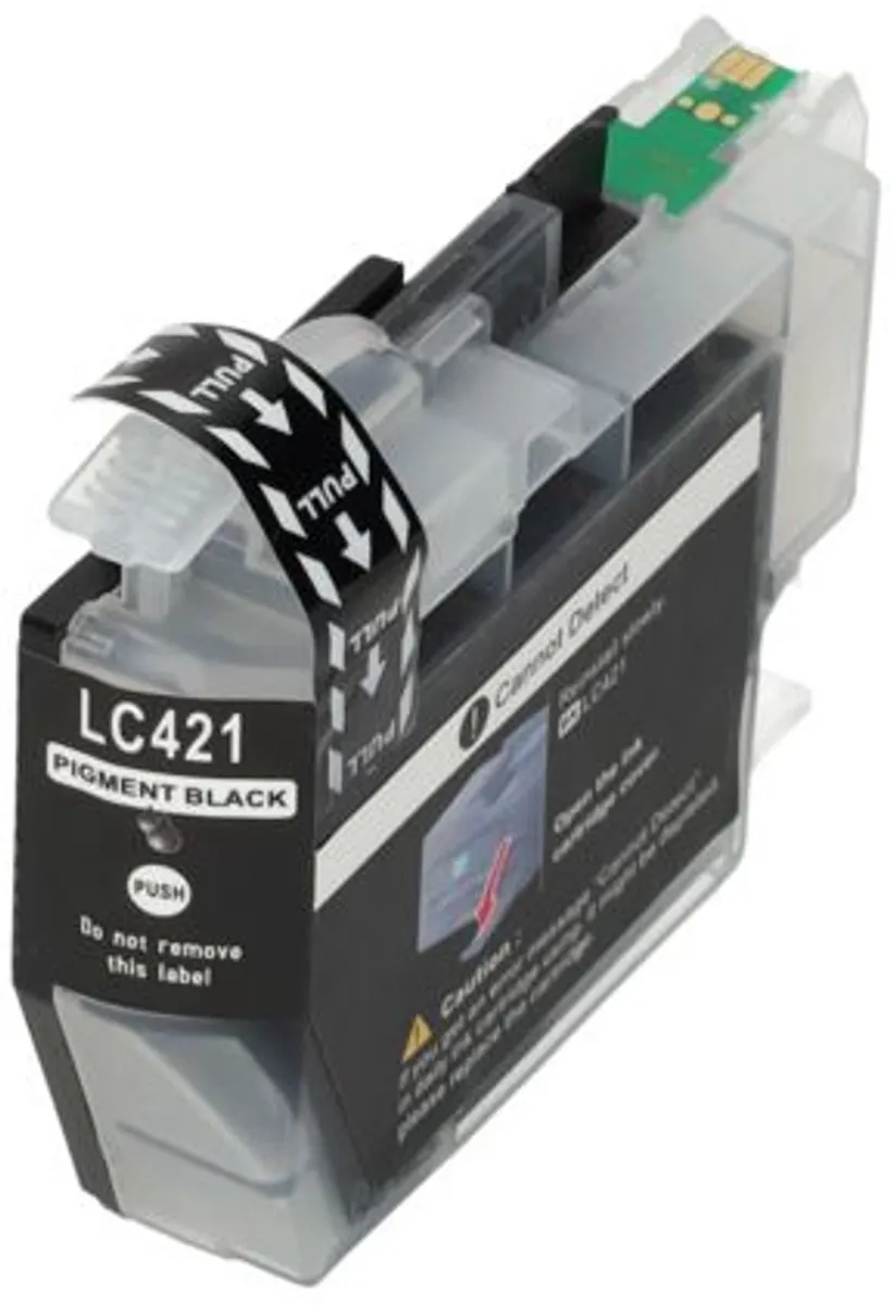 PrintAbout LC-421BK Inktcartridge - Zwart - 13.5ml - o.a. Brother