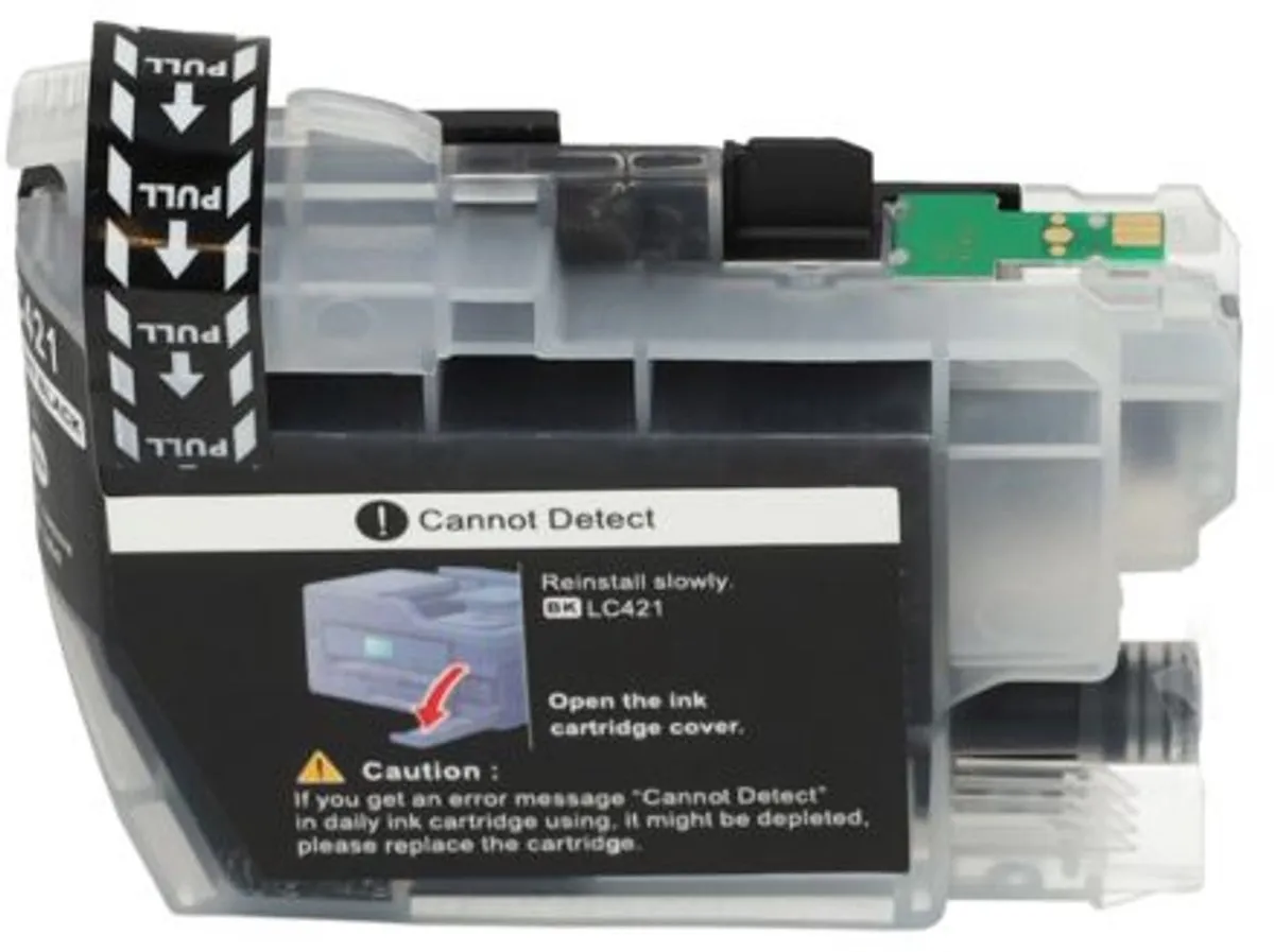 PrintAbout LC-421BK Inktcartridge - Zwart - 13.5ml - o.a. Brother