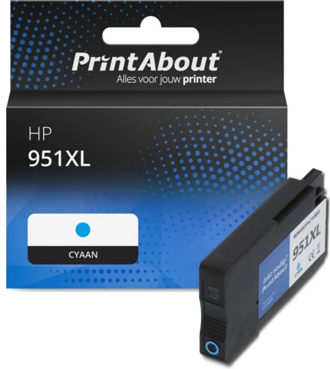 PrintAbout HP 951XL CN046AE Inktcartridge - Cyaan - 1700 pagina's