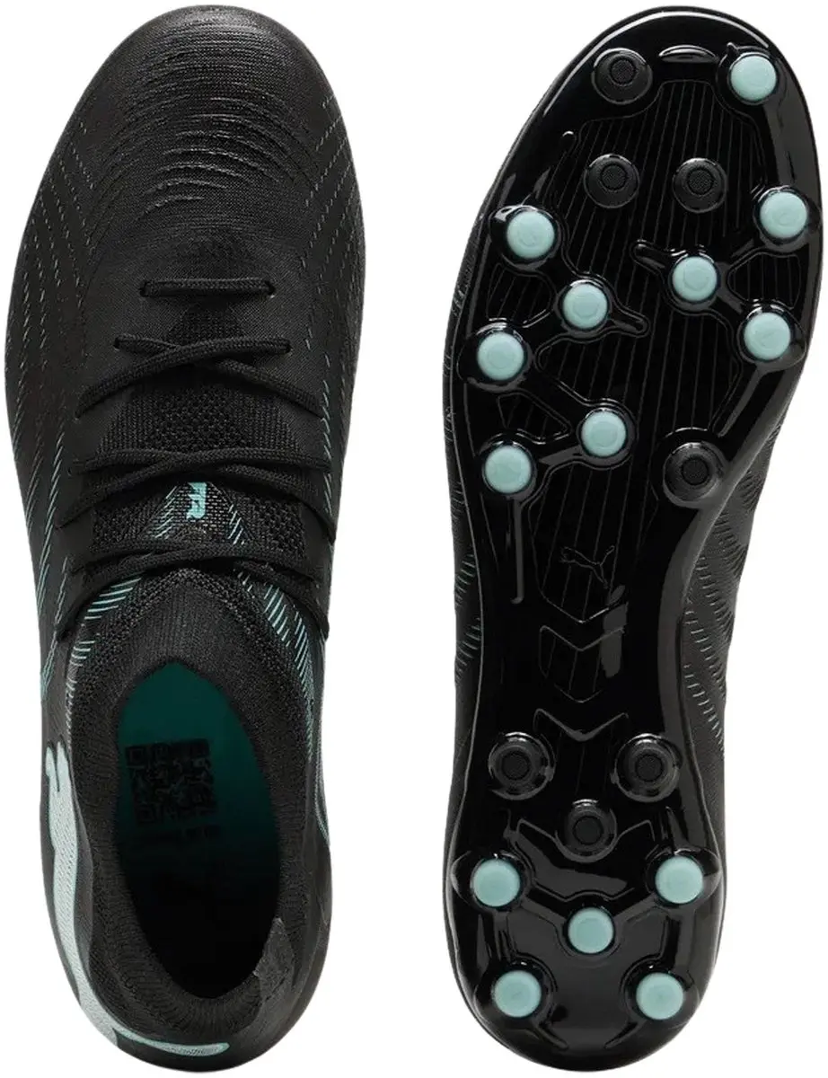 PUMA Future 9 Match MG Voetbalschoenen - 46 - Zwart/Lichtblauw - TF