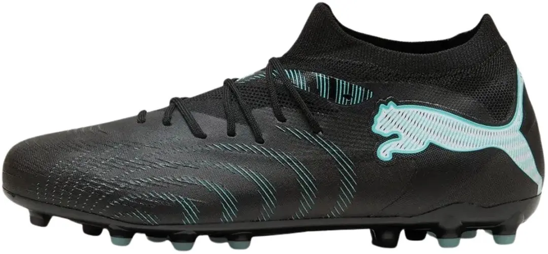 PUMA Future 9 Match MG Voetbalschoenen - 46 - Zwart/Lichtblauw - TF