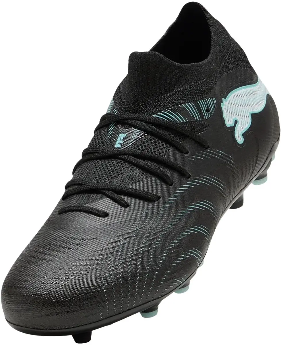 PUMA Future 9 Match MG Voetbalschoenen - 46 - Zwart/Lichtblauw - TF