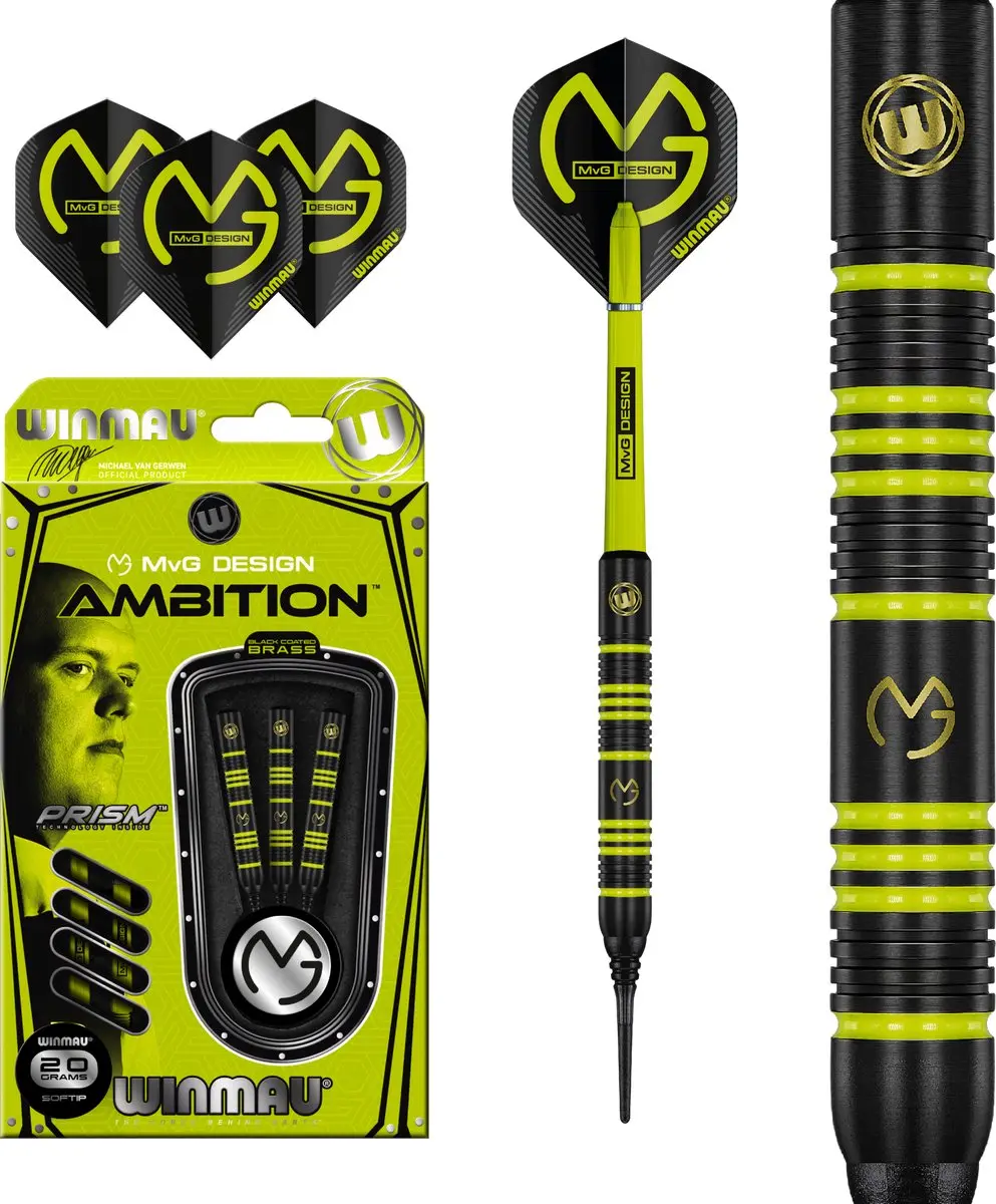 Winmau Michael van Gerwen Ambition Black Coated Brass