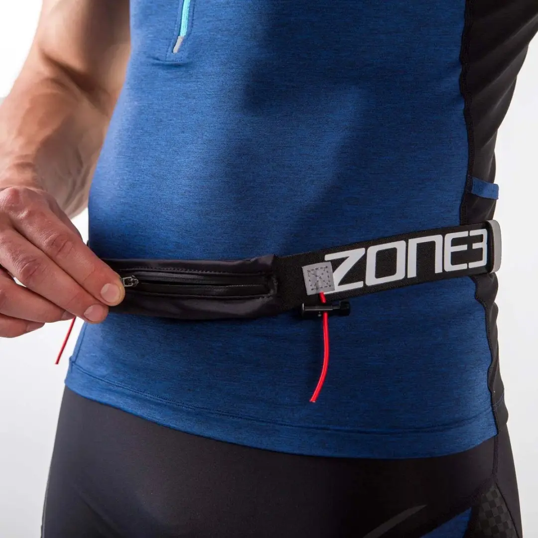 Zone3 Running Riem met Energiepouch - 1 Vak - Zwart - afbeelding 3 van 3