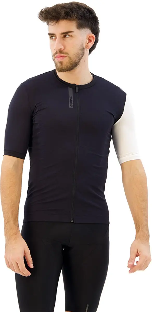 Mavic Essential Korte Mouw Wielertrui Zwart M Man