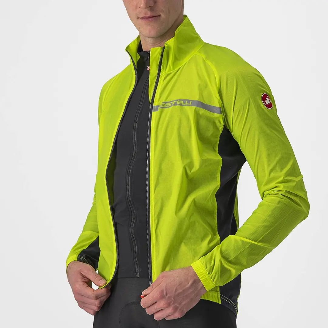 Castelli Squadra Stretch Fietsjas - Maat M - Electric Lime/Dark Gray - afbeelding 4 van 6