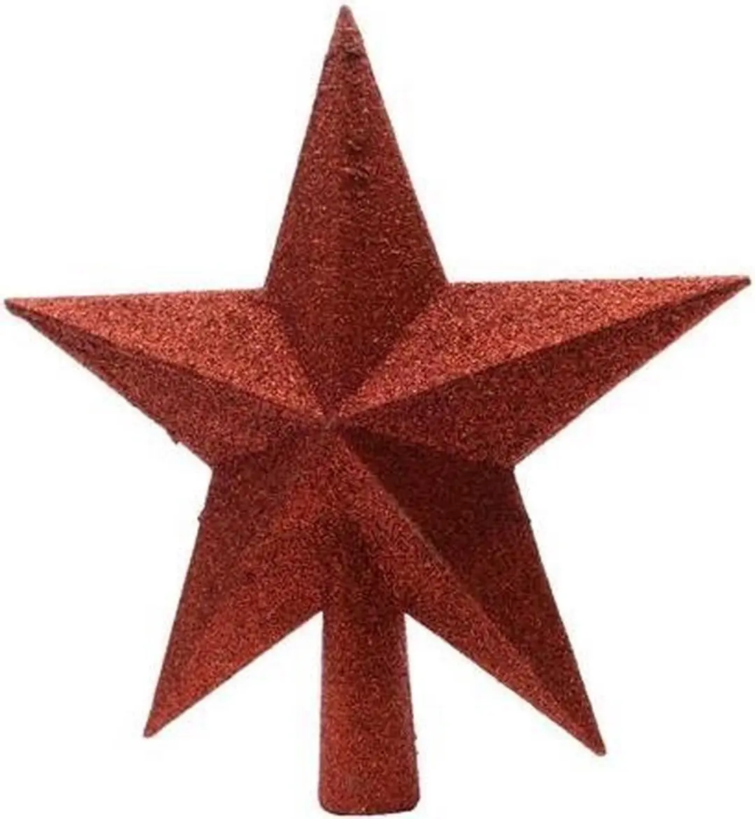 Decoris Piek Kerstster - Ø19cm - Rood - afbeelding 4 van 5