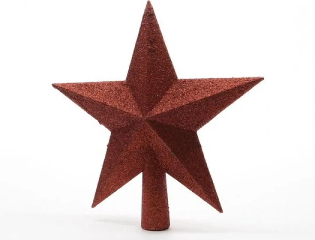 Decoris Piek Kerstster - Ø19cm - Rood - afbeelding 5 van 5