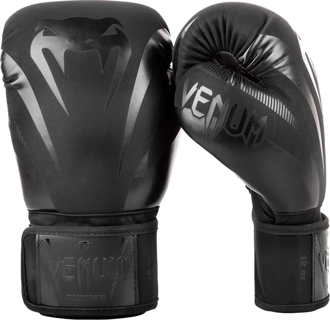 Venum Impact Bokshandschoenen - Boksen, Kickboksen & Muay Thai – Zwart Zwart - 10 OZ