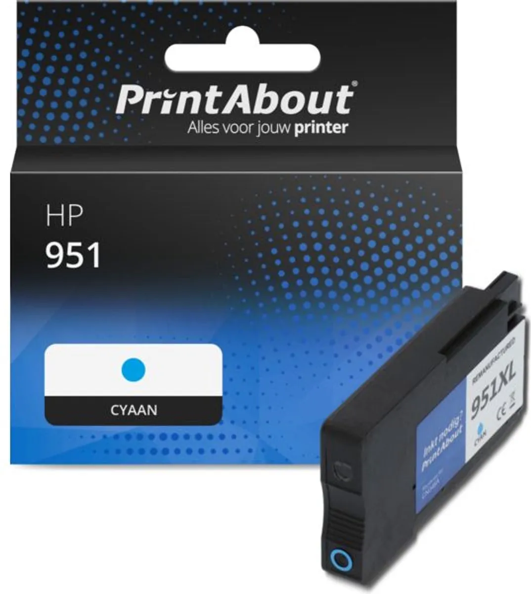 PrintAbout HP 951 CN050AE Inktcartridge - Cyaan 27ml