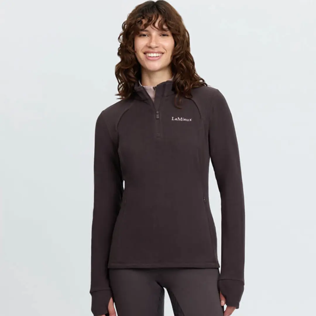 Quarter Fleece Met Rits LeMieux Frances Cocoa