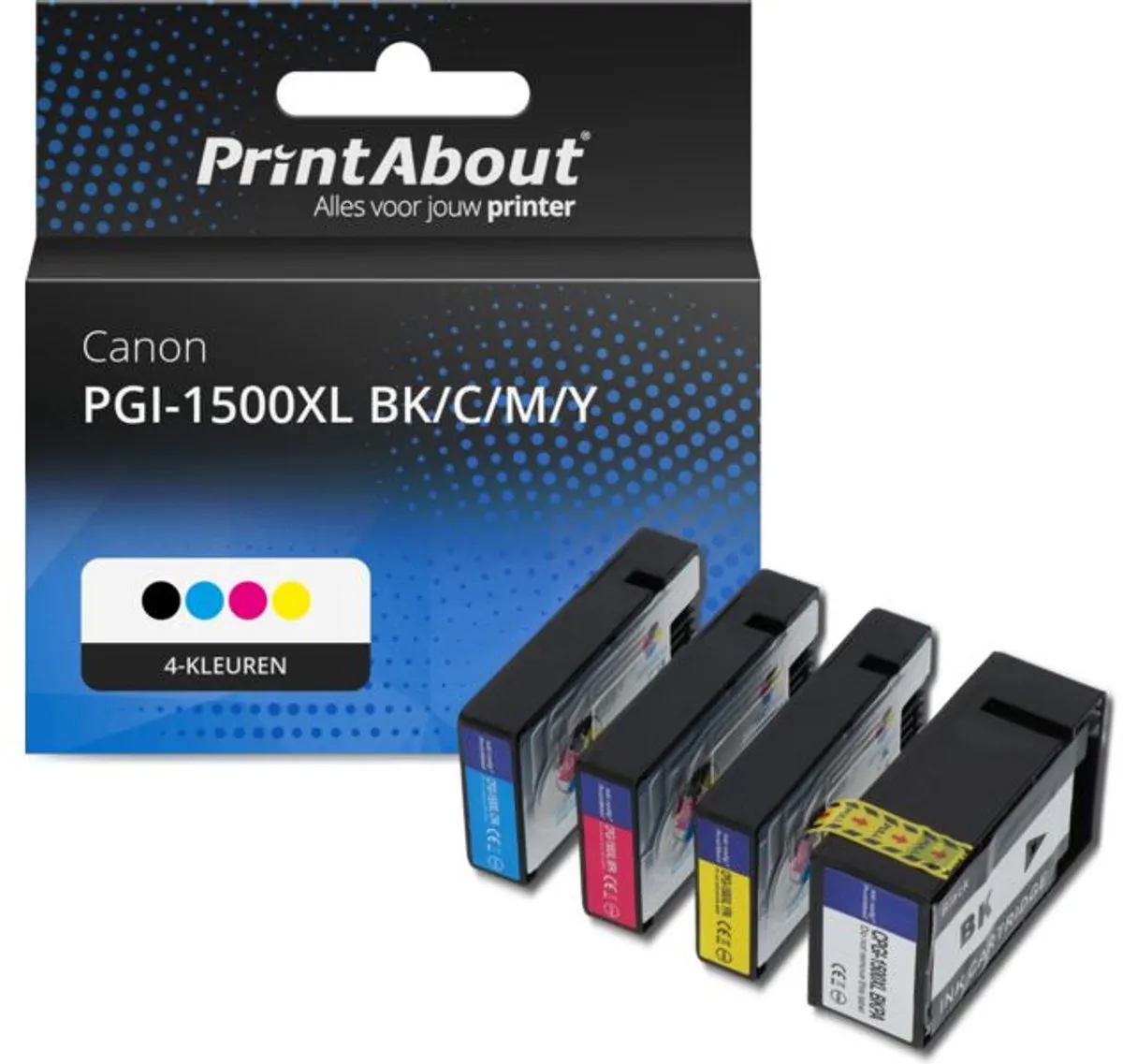 PrintAbout PGI-1500XL BK/C/M/Y-PA2 Inktcartridge