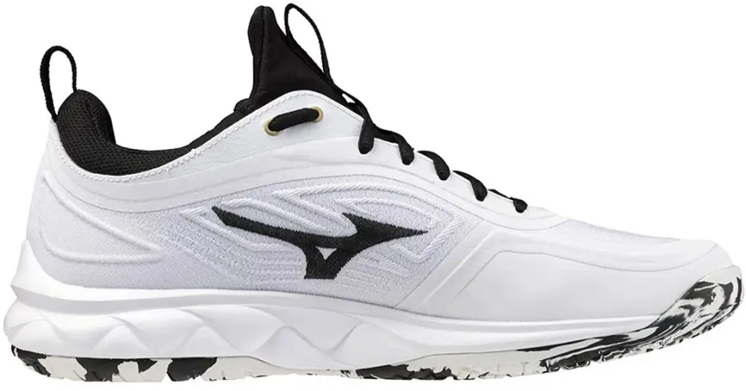 Mizuno Wave Luminous 3 Kakizome Indoor Schoenen 50 - Wit/Zwart/Goud - afbeelding 4 van 4