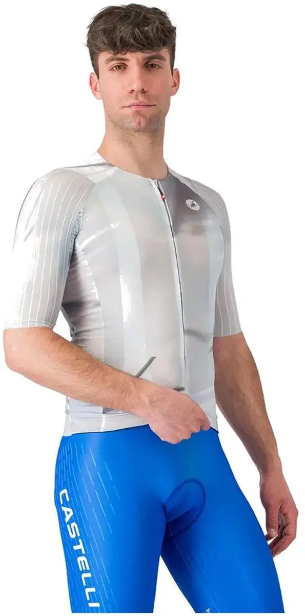 Castelli Aero Race 8s Wielertrui - L - Smoke Grey
