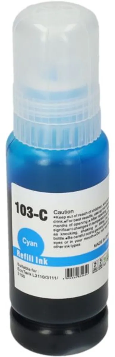 PrintAbout Huismerk Epson C13T00S24A-PA Inktcartridge - Cyaan 70ml