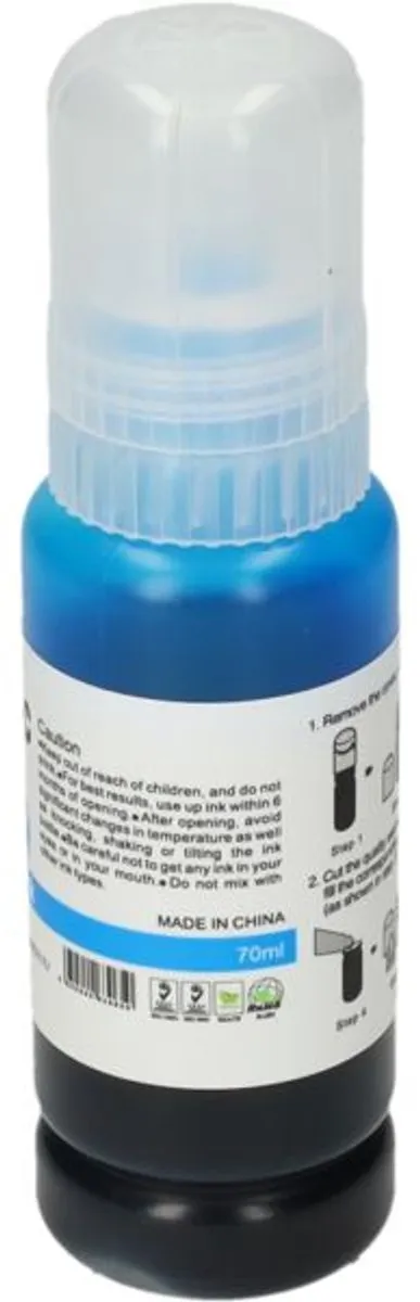 PrintAbout Huismerk Epson C13T00S24A-PA Inktcartridge - Cyaan 70ml