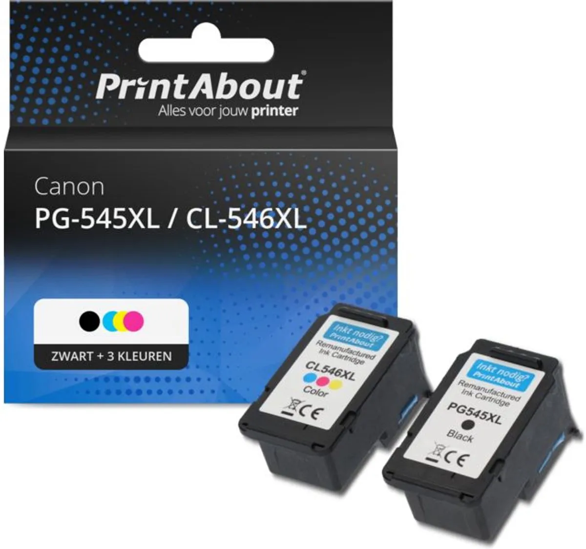 PrintAbout Canon PG-545XL/CL-546XL Inktcartridges