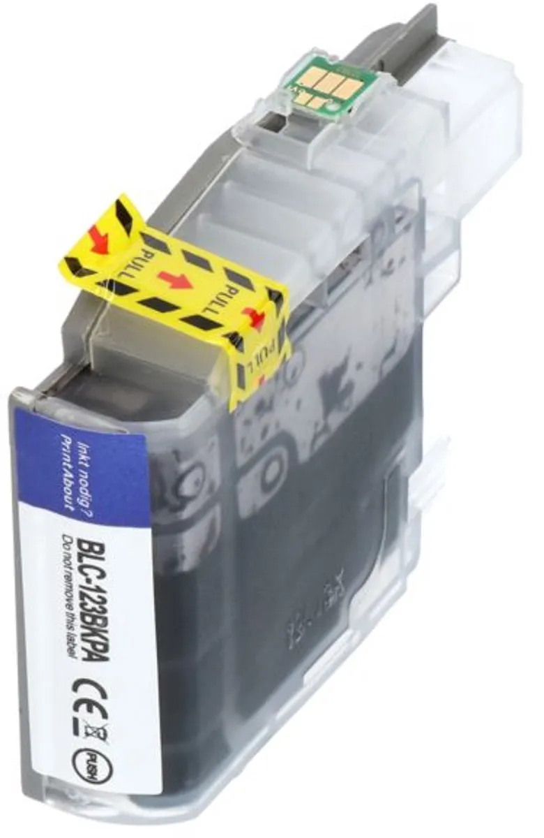 PrintAbout LC-123BK Inktcartridge - Zwart - 1000 pagina's