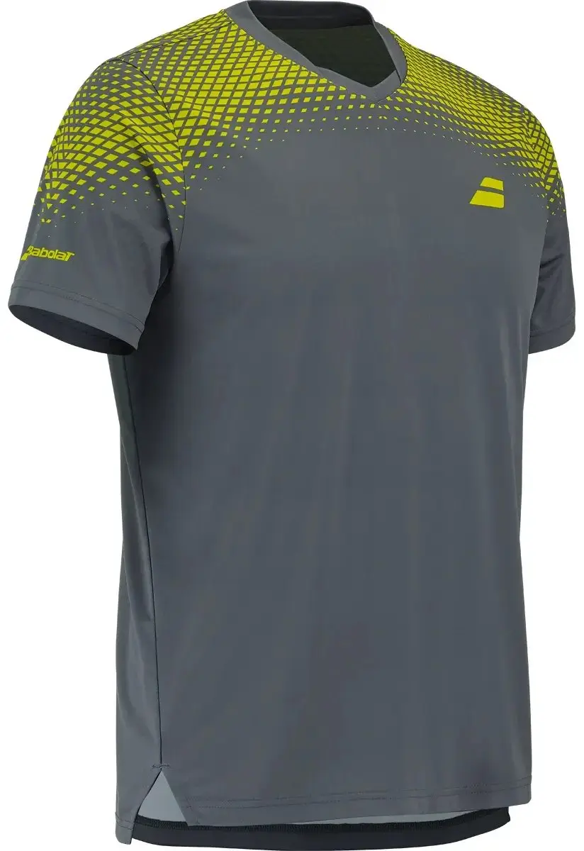 Babolat Aero Crew Neck T-shirt Heren - L - Geel/Zilver - afbeelding 4 van 4
