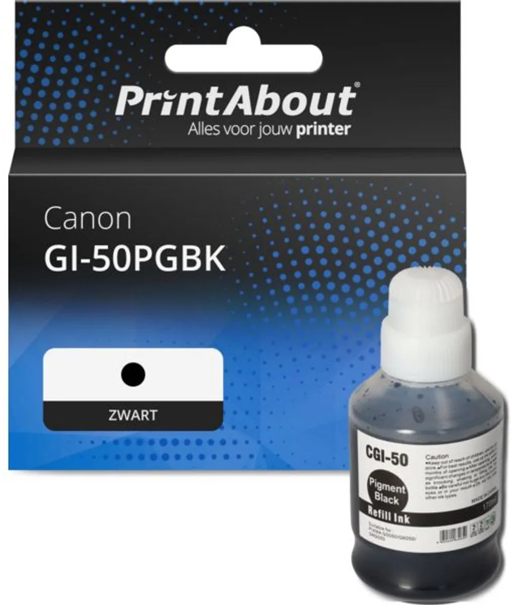 PrintAbout GI-50PGBK Inktcartridge Zwart