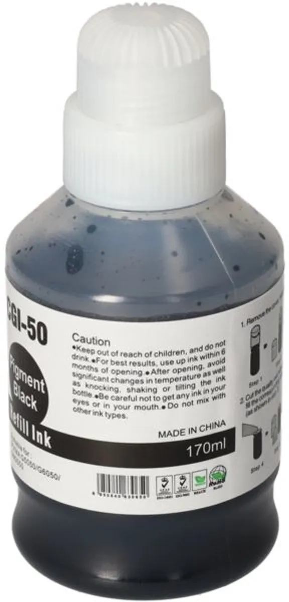 PrintAbout GI-50PGBK Inktcartridge Zwart - 5000 pagina's