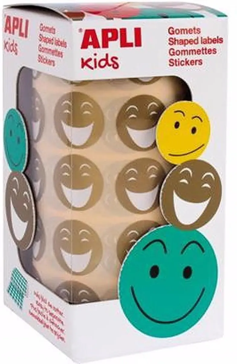 APLI Kids stickers goud smiley
