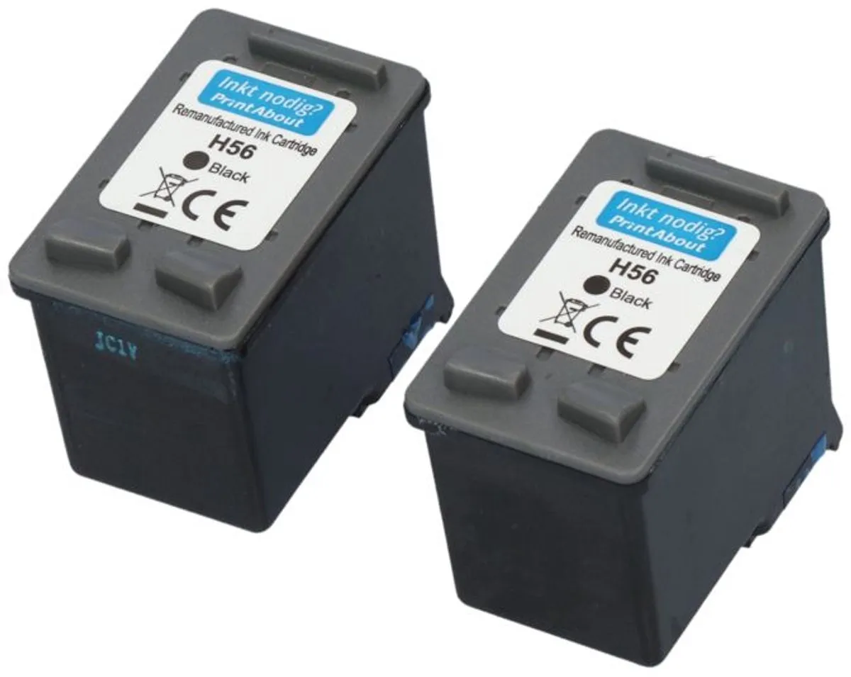 PrintAbout C6656AE-PA2 Inktcartridge Zwart - 2 Stuks