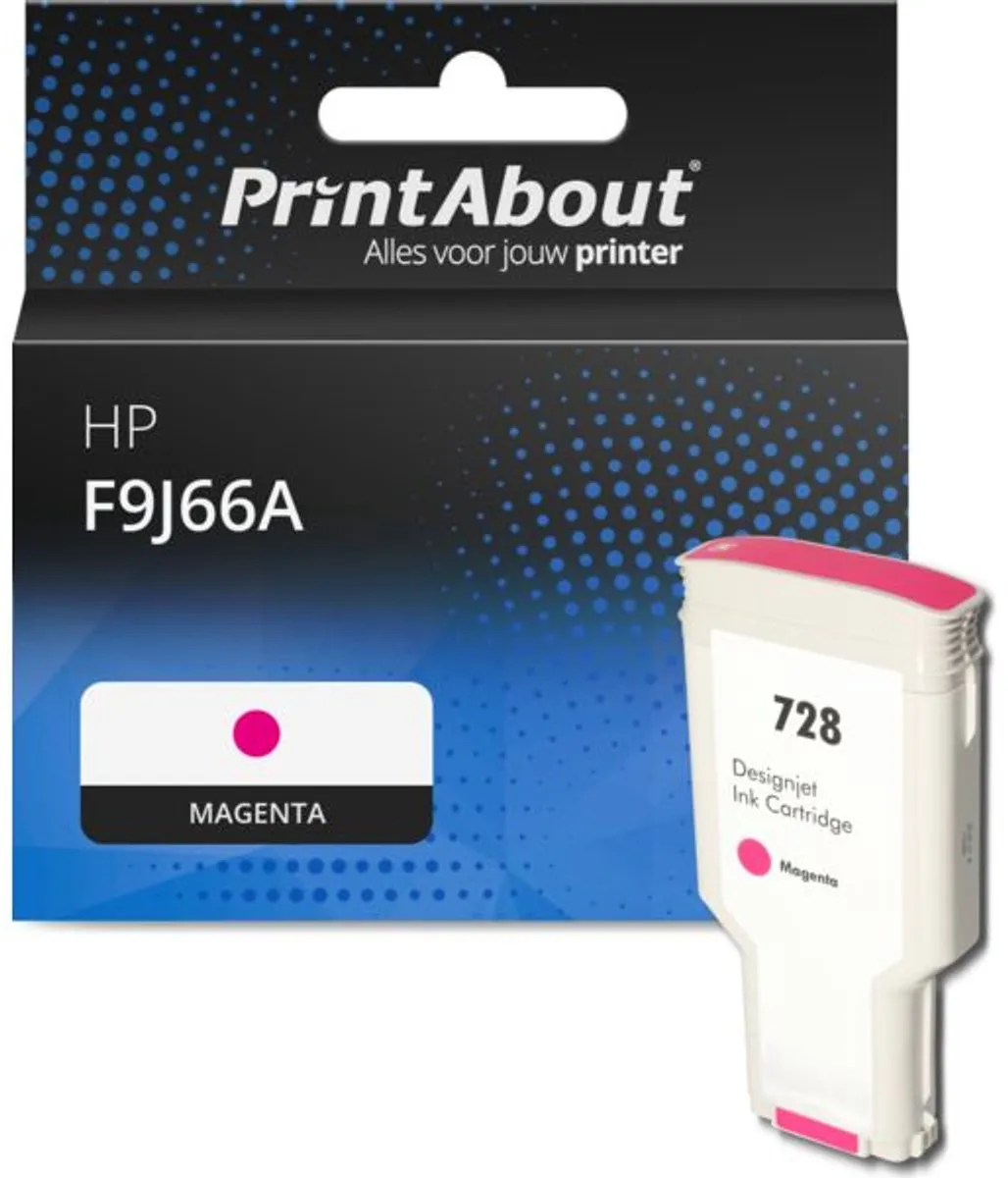 PrintAbout Inktcartridge F9J66A Magenta XL - 300ml - HP