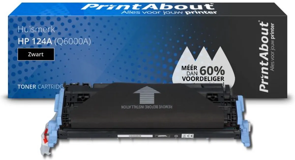 PrintAbout HP 124A (Q6000A) Toner Zwart - 9.600 pagina's