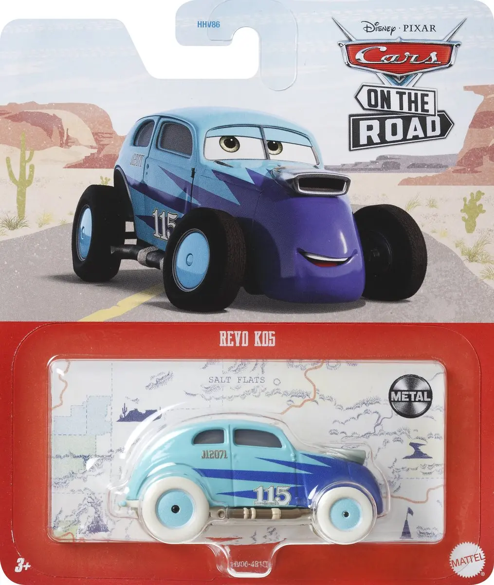 Mattel Disney Pixar Cars On the Road Revo Kos - Blauw/Turkoois - afbeelding 2 van 5