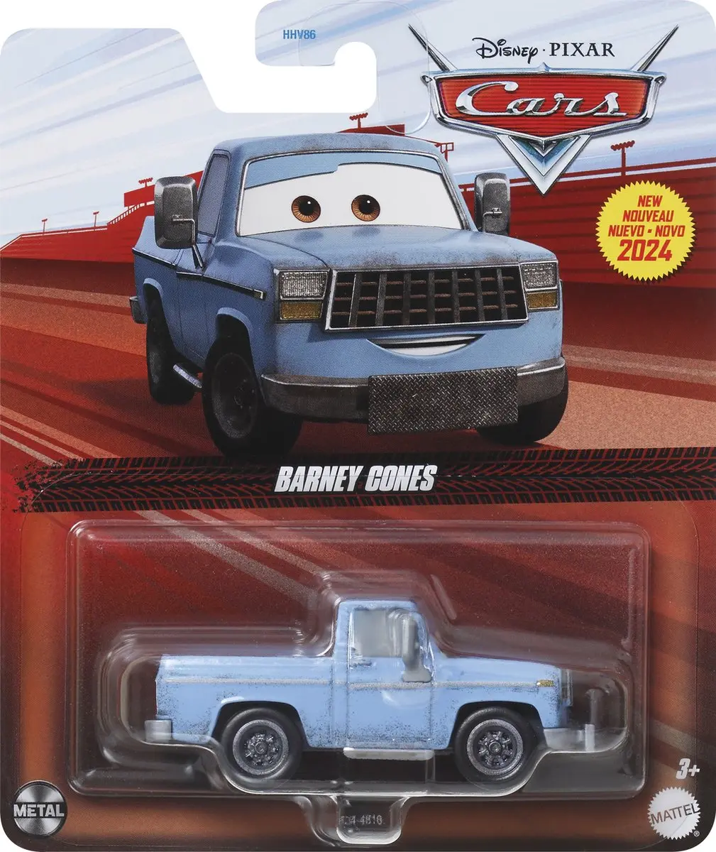 Mattel Disney Pixar Cars Barney Cones Lichtblauw HTX84 - afbeelding 3 van 4
