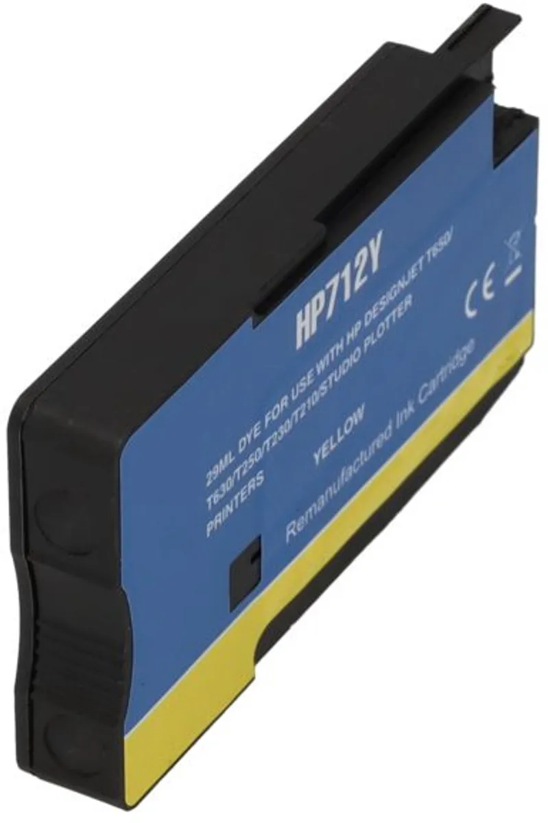 PrintAbout Inktcartridge 712 3ED69A Geel - 29ml - o.a. HP