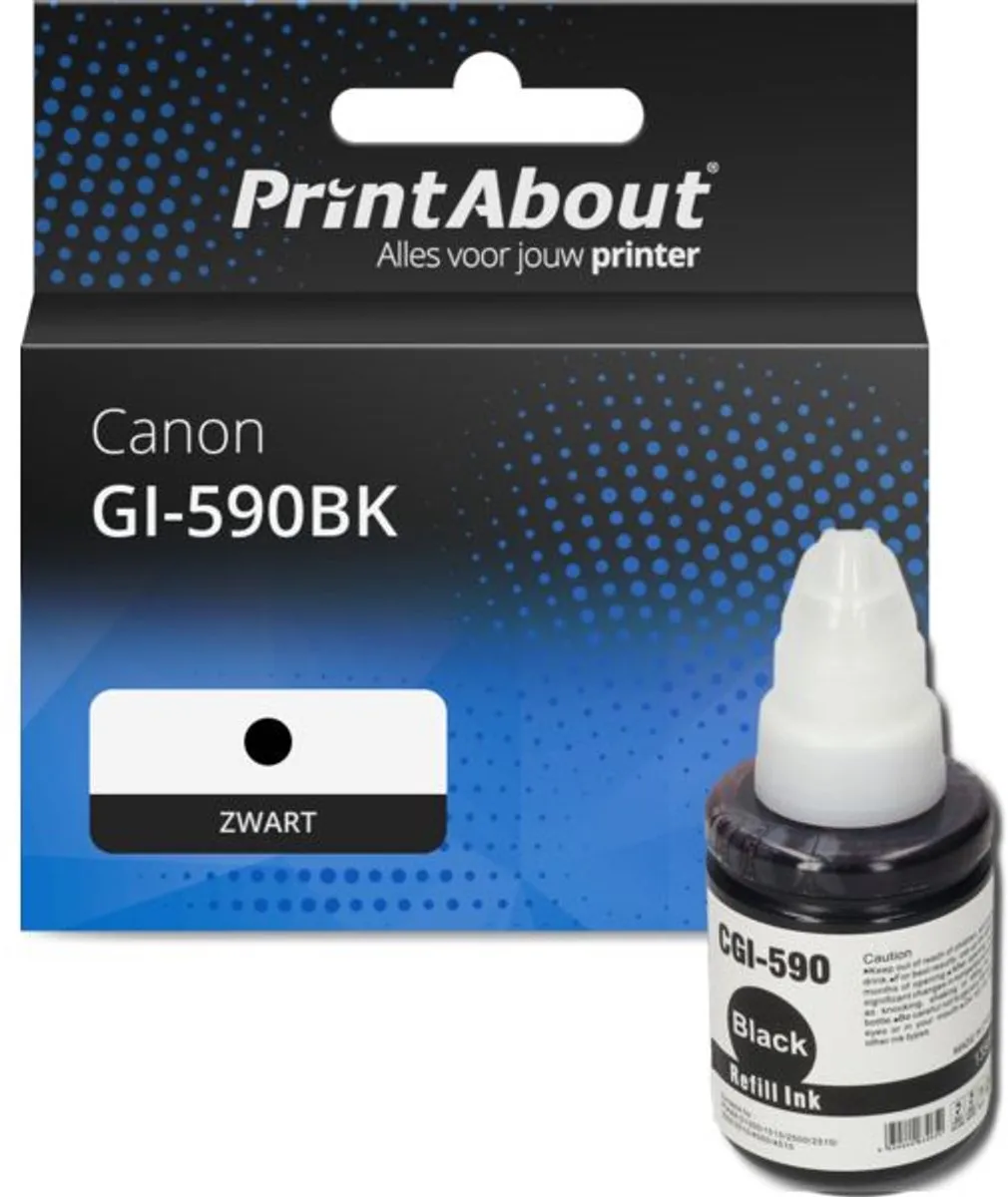 PrintAbout GI-590BK Inktcartridge - Zwart - 6500 pagina's