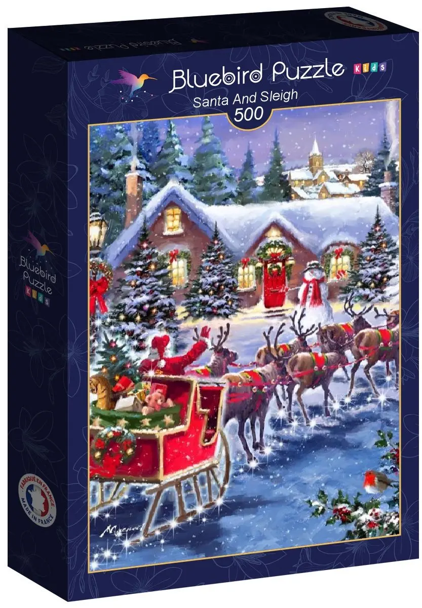 Bluebird Puzzle Santa And Sleigh 500 Stuks - 500 Puzzeldelen