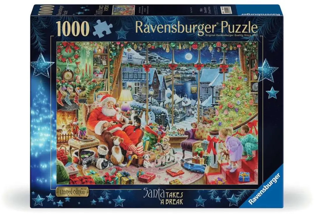 Ravensburger Santa Takes a Break Limited Edition Puzzel 1000 Stuks - 19916