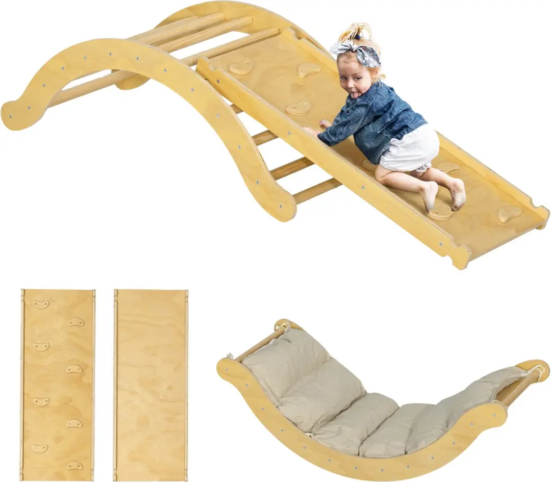 AIYAPLAY Klimrek voor Kinderen Grenenhout, meerlaags paneel 168L x 49,5B x 39,5H