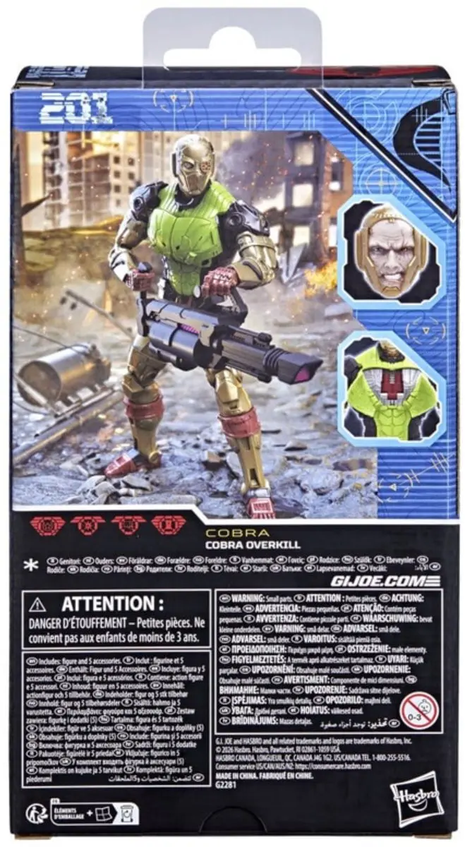 Hasbro G.I. Joe Classified Series Cobra Overkill - Actiefiguur 15cm