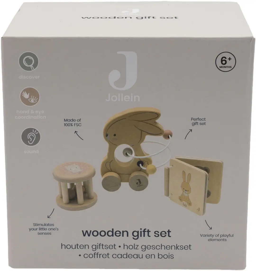 Jollein Houten Giftset Bunny Luz - Multicolor