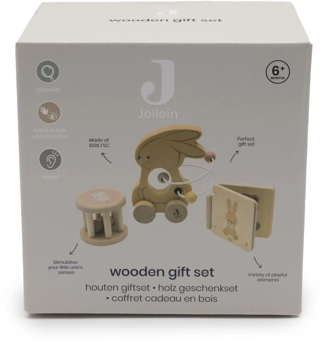 Jollein Houten Giftset Bunny Luz - Multicolor