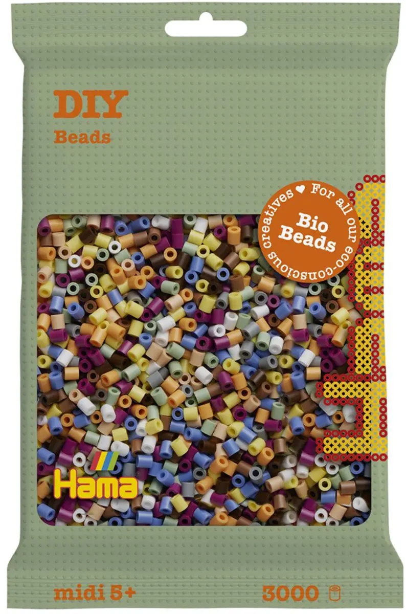 Hama Bio Strijkkralen Midi 3000 Stuks - Meerkleurig