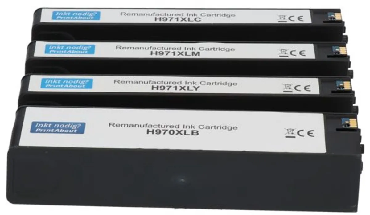 PrintAbout Huismerk HP 970XL Inktcartridge 4-kleuren - 32.250 pagina's