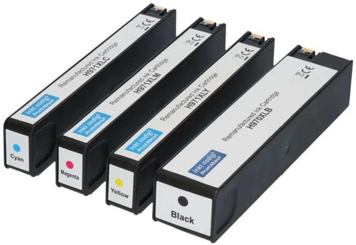 PrintAbout Huismerk HP 970XL Inktcartridge 4-kleuren - 32.250 pagina's