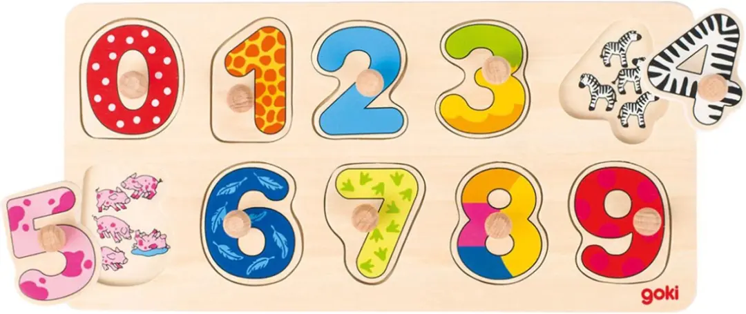 Goki Steekpuzzel Leren Tellen 10-delig