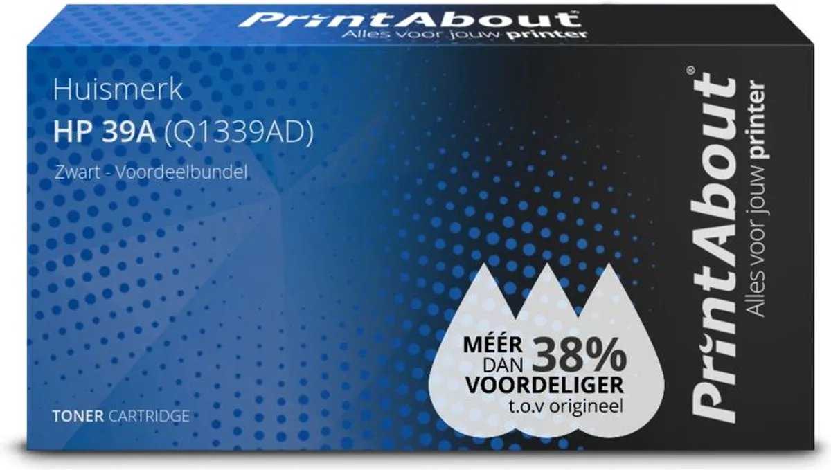 PrintAbout Q1339AD-PA2 Tonercartridge Zwart - 20.000 pagina's