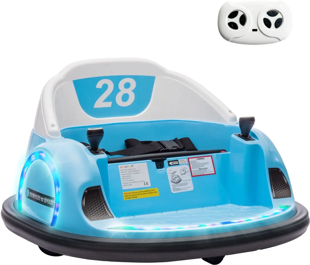 AIYAPLAY Kids Electric Bumper Car-Kunststoff, Stahl-66,5 x 64,5 x 39 cm-Blau